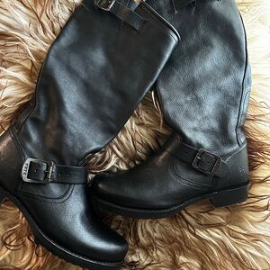 Frye Black Heeled Boots